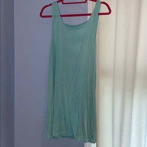 PRETTY BLUE THROW ON STRETCHY DRESS